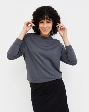 women regular fit pullover sweatshirt