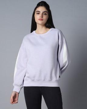 women regular fit round-neck sweatshirt