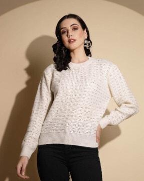 women regular fit round-neck sweatshirt