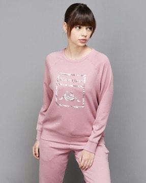 women regular fit round-neck sweatshirt