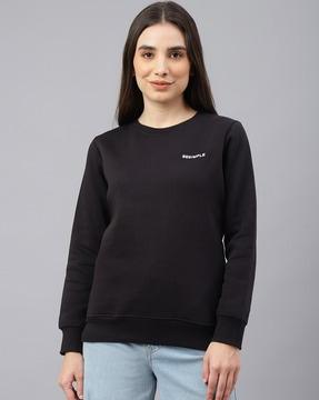 women regular fit round-neck sweatshirt