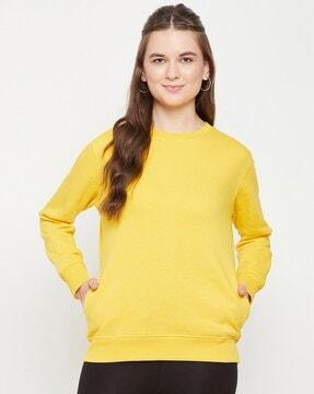 women regular fit round-neck sweatshirt