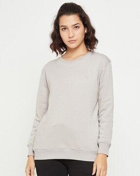 women regular fit round-neck sweatshirt