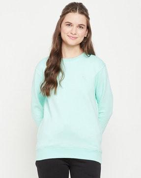 women regular fit round-neck sweatshirt