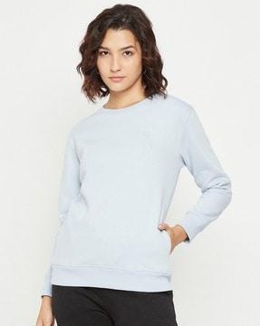 women regular fit round-neck sweatshirt