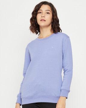 women regular fit round-neck sweatshirt