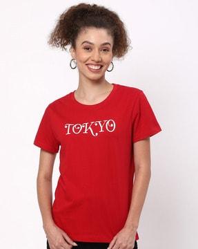 women regular fit round-neck t-shirt