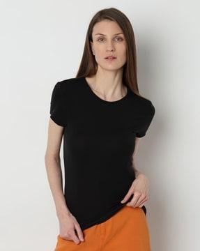 women regular fit round-neck t-shirt