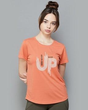 women regular fit round-neck t-shirt