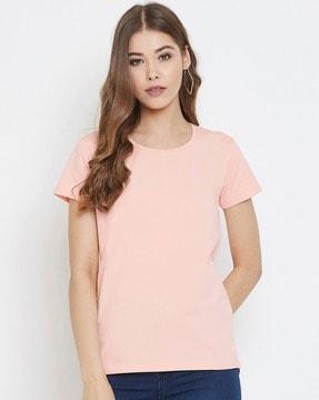 women regular fit round-neck t-shirt