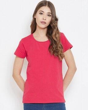 women regular fit round-neck t-shirt