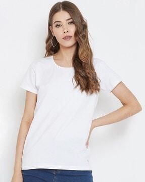 women regular fit round-neck t-shirt