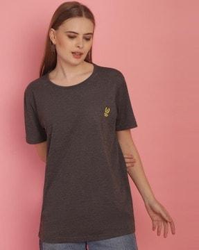 women regular fit round-neck t-shirt