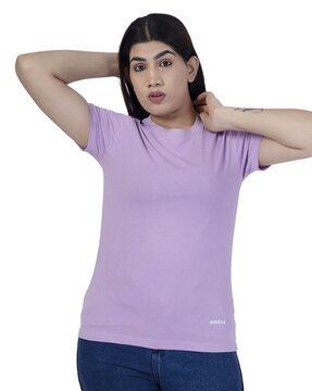 women regular fit round-neck t-shirt