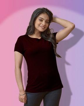 women regular fit round-neck t-shirt