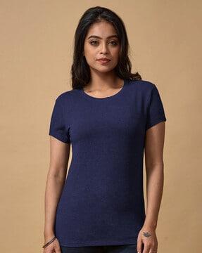 women regular fit round-neck t-shirt