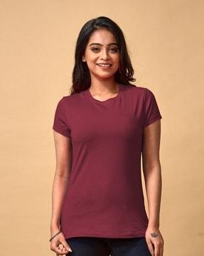 women regular fit round-neck t-shirt