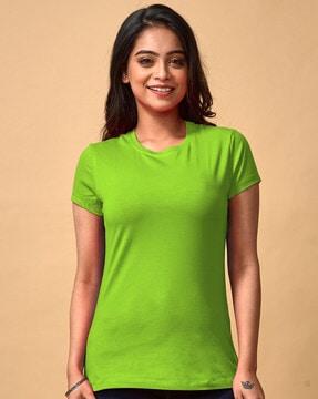 women regular fit round-neck t-shirt