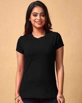 women regular fit round-neck t-shirt