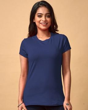 women regular fit round-neck t-shirt