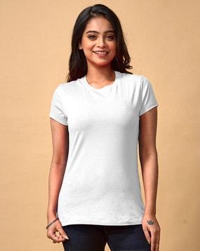 women regular fit round-neck t-shirt