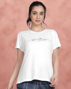 women regular fit round-neck t-shirt