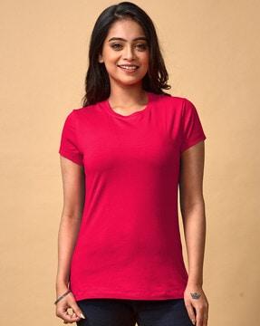 women regular fit round-neck t-shirt