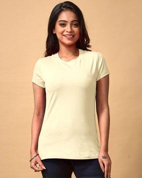 women regular fit round-neck t-shirt