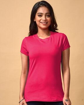 women regular fit round-neck t-shirt