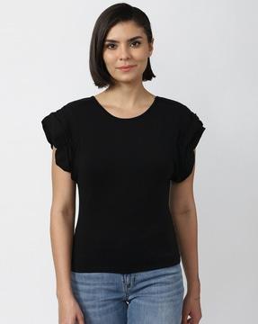 women regular fit round-neck t-shirt