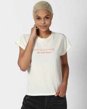 women regular fit round-neck t-shirt