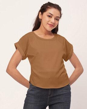 women regular fit round-neck top