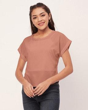 women regular fit round-neck top