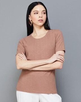 women regular fit round-neck top