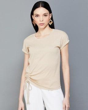 women regular fit round-neck top