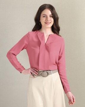 women regular fit round-neck top