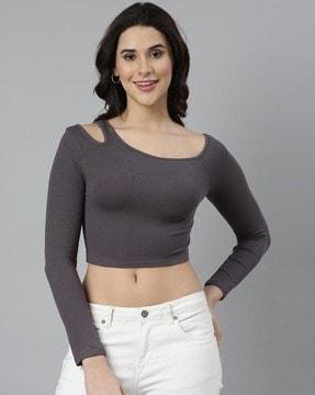 women regular fit round-neck top