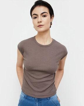 women regular fit round-neck top