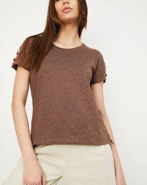 women regular fit round-neck top