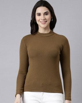 women regular fit round-neck top