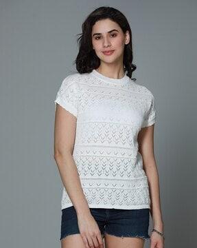 women regular fit round-neck top