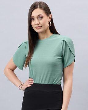 women regular fit round-neck top