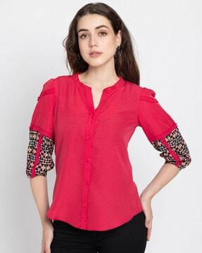 women regular fit shirt