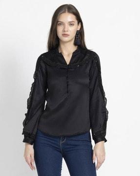 women regular fit shirt