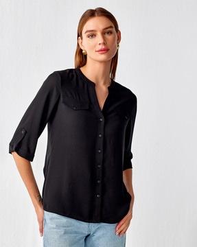 women regular fit shirt