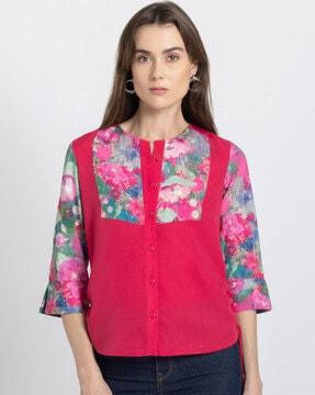 women regular fit shirt