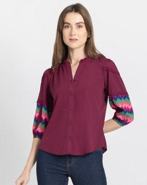 women regular fit shirt