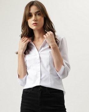 women regular fit shirt