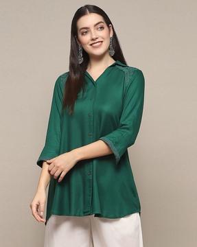 women regular fit shirt