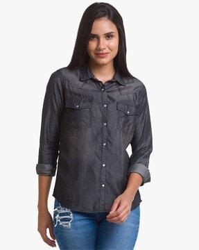 women regular fit shirt